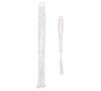 NUOBESTY 2 Pièces Organisateur Mural de Chapeaux Porte-chapeaux Mural en Corde de Coton Macramé Beige Style Bohème Rustique Accès Facile Résiste Déformation pour Chapeaux Chambres
