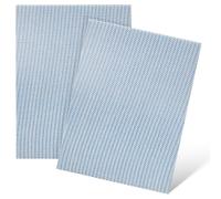 NUOBESTY 2 Pièces Ouate de Filtration Bleu, Coton Multicouche Lavable | Capture des Débris Mécaniques, Grosse Surface Filtrante, pour Bac et Panier de Filtre à Cartouche