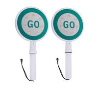 NUOBESTY 2 Pièces Panneau D'arrêt Portatif Double Face en Plastique Feux Clignotants, Haute Visibilité pour Gestion du Trafic Extérieur et Sécurité Piétons et Véhicules