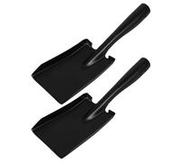 NUOBESTY 2 Pièces Pelle à Cendres Acier Robuste Large Lame pour Ramassage Rapide Pelle Multifonction pour Jardinage Camping et Cheminée Outil Léger et Portable