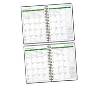 NUOBESTY 2 Pièces Planificateur Personnel Ans Carnet Noir Organiseur Polyvalent avec Papier Bavure pour Planification Hebdomadaire et Quotidienne