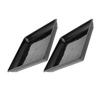 NUOBESTY 2 Pièces Plateau de Drainage Rectangulaire en PP Noir pour Pots de Fleurs, Épais et Facile à Nettoyer, pour Jardinage Intérieur et Plantes en Pot