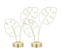 Nuobesty 2 PièCes Porte-Cartes Feuille Monstera Doré | ÉLéGant Et Multifonctionnel, Doré Acier Inoxydable, Bureau, Maison, Entreprises, Mariages