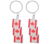 NUOBESTY 2 Pièces Porte-clés Feuille D’érable Canadienne, Breloque