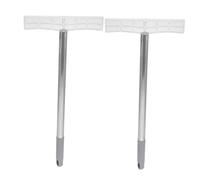 NUOBESTY 2 Pièces Poteaux de Signalisation Portables Réglables Acier Inoxydable avec Clips Transparants pour Manifestations Accueils et Publicités Extérieures
