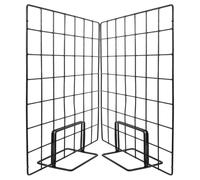 NUOBESTY 2 pièces Présentoir Grille Murale Métallique Noir Panneau Grillagé Multifonction pour Photos Bijoux et Expositions Portable et Minimaliste pour Décoration et Marché