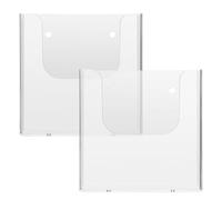 NUOBESTY 2 Pièces Présentoir Mural A5 en Plastique Transparent | Rangement Visible à Base Stable, Design Simple Moderne, Usage Banque et ccès Rapide