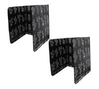 NUOBESTY 2 pièces Protection Anti-éclaboussures Aluminium Noir Pare-Huile Isolant pour Plaque Cuisson Barrière Anti-Projection Facile à Nettoyer et Rangement Compact