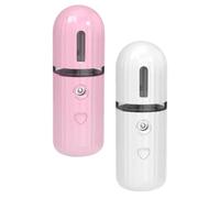 NUOBESTY 2 Pièces Pulvérisateur Visage Rechargeable Abs à Grosse Capacité, Brumisateur Hydratant Pratique Qui N'abîme Pas le Maquillage, pour Bureau et Extérieur