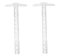 NUOBESTY 2 Pièces Règle Angle Droit T-Règle Carrée T De Précision Carrée Cadre Carré Outil Carré Fournitures De Rédaction Académique T- En Plastique Chemise En Plastique