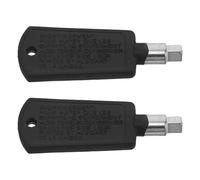 NUOBESTY 2 Pièces Serrure de Porte pour Congélateur Vertical avec Poignée en Plastique Noir, Compatible avec Serrures à Came Industrielles, Matériau Métal et Plastique, pour Dortoirs