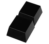 NUOBESTY 2 Pièces Socles D’Exposition Trophée Cristal Noir 70x70x40 MM | Gravure DIY, Base Verre, Présentation pour Récompenses, Bijoux, Souvenirs, Occasions Festives, Études