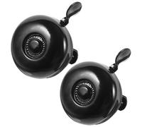 NUOBESTY 2 Pièces Sonnette de Vélo Rétro en Fer Noir pour Guidon 22 MM | Montage à Gauche Droite, Ressort Robuste et Couche Protectrice, pour Cyclistes Urbains en Déplacement