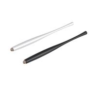 NUOBESTY 2 Pièces Stylet Tactile Métallique avec Embouts Fibre pour Écrans Capacitatifs Outils Écriture pour Smartphones