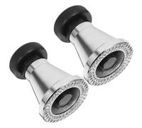 NUOBESTY 2 Pièces Support de Cric Réglable Fer Acier Renforcé avec Plaque de Pression Base Plate et Pointe Bloc de Levage pour Centre Usinage Élévateur de Voiture