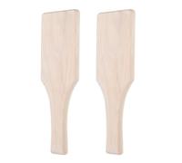 NUOBESTY 2 Pièces Wooden Clay Paddle for Pottery Sculpting and Shaping Ergonomic Smooth Surface Mud Paddle for Ceramic Art and Craft Modeling