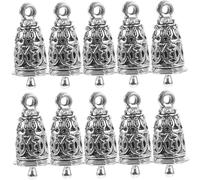 NUOBESTY 2 Pieds Pendentif Cloche Bracelets Bijoux Collier Perles Pierres Précieuses Decorations De Noel Decorations Noel Pendentif Design Cloche Charmes De Cloche Alliage De Zinc 10pcs * 2