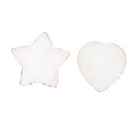 NUOBESTY 2 Plateaux de Présentation pour Manucure en Résine Formes Cœur et Étoile Blanches Palettes Pratiques pour Nail Art Supports de Présentation Multifonctions pour Capsules et
