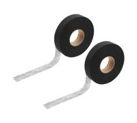 NUOBESTY 2 Rouleaux Ruban Thermocollant pour Ourlets Tissu Noir Adhésif Solide pour Pantalons Jeans Rideaux et Vêtements Diy Double Face