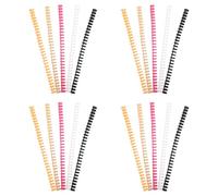 NUOBESTY 20 anneaux de reliure pour classeur à feuilles mobiles - A4, 30 trous, en plastique - Attaches pour fiches bristol - Fournitures de bureau