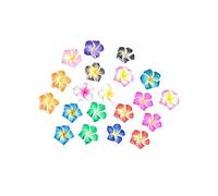 NUOBESTY 20 Pièces Accessoires Pâte Polymère Frangipani Diy pour de Téléphone et Lunettes Décorations Artisanales Couleurs Mélangées