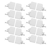 NUOBESTY 20 Pièces Cache de Rail pour Rideau Plastique Accessoire pour Guide de Volet Roulant Fixation Murale à Visser Compatible avec Rail Carré et Courbe