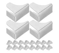 NUOBESTY 20 Pièces Clips pour Étagères de Placard en Fer Argenté, Support D'étagère Robuste Fixation Modulable, Installation Facile pour Bureau et Bibliothèque, Utilisation de l'espace