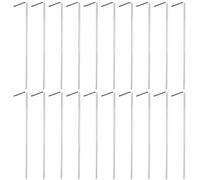NUOBESTY 20 Pièces Piquets de Tente Camping Platiné Résistants Anti-Flexion Accessoires pour Tentes Canopées et Bâches Fixation Stable pour Randonnée et Plein Air