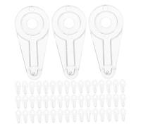 NUOBESTY 200 Ensembles Clips Verre Transparent pour Armoires avec Vis pour Fixation de Panneaux Verre Portes de Cabinet Miroirs et Écrans de Fenêtre Accessoires de Décoration Intérieure