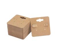 NUOBESTY 200 Pièces Cartes Présentoir Boucles Oreilles Papier Kraft pour Bijoux Faits Main Étiquettes Vierges Adaptées à Divers Styles Rangement Organisé et Claire