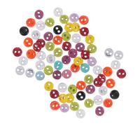 NUOBESTY 200 Pièces Mini Boutons En Alliage Déco Boutons De Couture Universal Round Alloy Buttons White