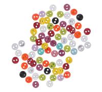 NUOBESTY 200 Pièces Mini Boutons En Alliage Déco Universal Round Alloy Buttons Boutons De Couture White