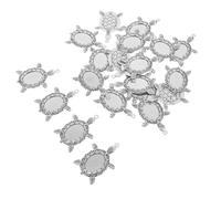 NUOBESTY 20pièces Pendentif Tortue Plateau Breloque Animaux Marins Support Bijoux Création DIY Plateaux Pendentifs Tortue Vintage