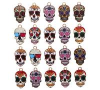 NUOBESTY 20pièces Pendentifs Pour Bijoux Accessoires Et Créations Diy Breloques Forme De Crâne Pour Colliers Et Boucles Oreilles