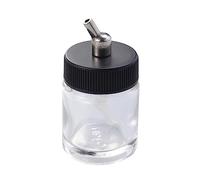 NUOBESTY 22cc Bouteilles Verre Pour Aérographe Avec Couvercle Adaptateur Accessoire Professionnel Pour Peinture Compatible Plupart Des Marques Aérographe