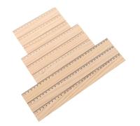 NUOBESTY 24 Pièces Jeu de Règles Bois Outils de Mesure Droits pour Élèves Enseignants École Bureau Usage Polyvalent