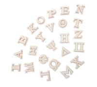 NUOBESTY 24 Pièces Lot de Lettres Grecques Massif Non Lettres Rustiques à Double Couche pour Projets DIY Artisanat et Décoration Murale