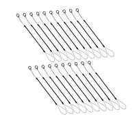 NUOBESTY 24 Pièces Stylus Tether Pour Le Téléphone Lanyards Pour Stylettes Longe Anti-perd Tether Pour Stylet Stylo Pension Rétractable Au Stylo Black