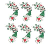 NUOBESTY 24pièces Breloques De Noël Alliage Pendentifs Pour Fabrication De Bijoux Colliers Bracelets Porte-clés Pour Bricolage Saisonnier