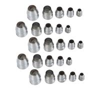 NUOBESTY 25 pièces Lot de Cales Métalliques Rondes pour Manche Marteau Coins Fer Renfort Résistants et Faciles à Installer pour Outils de Charpentier