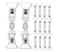 NUOBESTY 25 Pièces Porte Étiquette Rotatif Plastique Support pour Affichage de Prix et Clips Universels pour Magasins et Racks