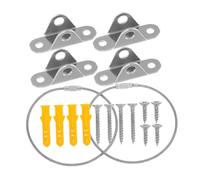 NUOBESTY 2ensembles Sangles De Fixation Murales Robustes Acier Inoxydable Anti-basculement Pour Meubles Protection Séisme Et Chute Pour Étagères Et Armoires