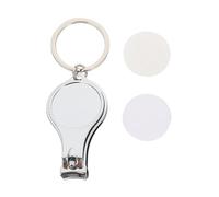 NUOBESTY 2Pcs Porte-Clés à Transfert Thermique Porte-Clés Décoratif Pratique Ciseaux à Ongles Alu et Inoxydable pour Voyage et Bureau