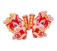 NUOBESTY 2pièces Autocollants Dragon Pour Porte Style Chinois Décorations Pour Festival Printemps Lot De Stickers De Porte