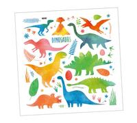 NUOBESTY 2pièces Autocollants Muraux Réfléchissants Pvc Stickers Dinosaures Amovibles Et Imperméables Décoration Murale Pour Maison Chambre Salon Et Salle De Bain