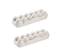 NUOBESTY 2pièces Boîte à Œufs Compartiments Plateau Support Stockage Pour Réfrigérateur Organisation Aliments Pratique Séparateur Rangement Œufs Compartiment