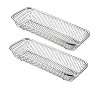 NUOBESTY 2pièces Panier Inox Rangement Lave-vaisselle Maille Fine Antirouille Support Couvert Cuillère Fourchette Baguettes Cuisine