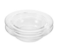 NUOBESTY 2pièces Plateau Verre Transparent pour Chauffe-Cire et Diffuseur Huiles Essentielles Plateau Rond Remplacement pour Lampe Aromathérapie Accessoire Chauffe-Bougie Polyvalent