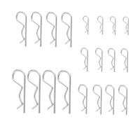 NUOBESTY 3 Ensembles Épingle De Sûreté Métrique Accessoire De Fixation Mécanique Clavette À Ressort Épingle À Cheveux R Clip Zingage Environnemental Silver 20 Pièces * 3