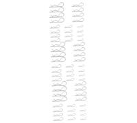 NUOBESTY 3 Ensembles Épingle De Sûreté Retenir Accessoire De Fixation Mécanique Goupilles Fendues Pince À Ressort Hairpin Clip Zingage Environnemental Silver 20 Pièces * 3